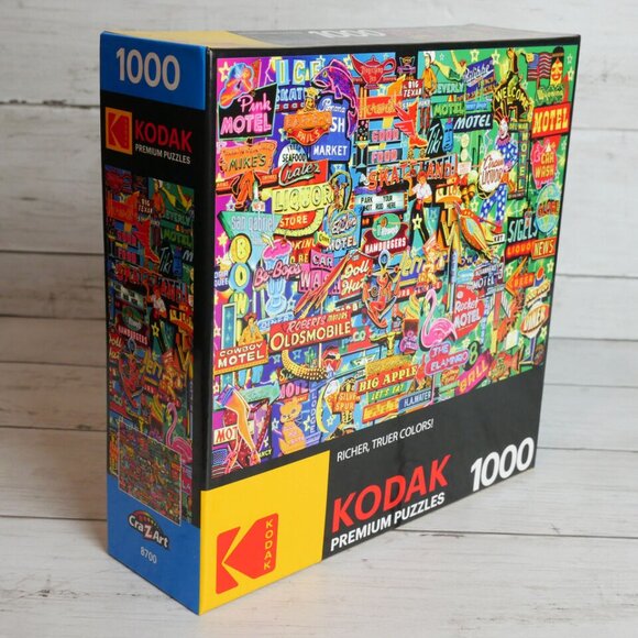 Kodak Neon Retro Signs Premium 1000 Piece Puzzle Garry Walton NEW - Picture 4 of 6